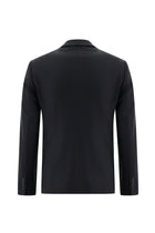 Siyah Lacivert Super Slim Fit Ekstra Dar Kesim Yünlü Klasik Takım Elbise
