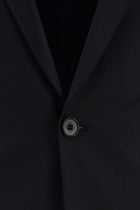 Siyah Lacivert Super Slim Fit Ekstra Dar Kesim Yünlü Klasik Takım Elbise