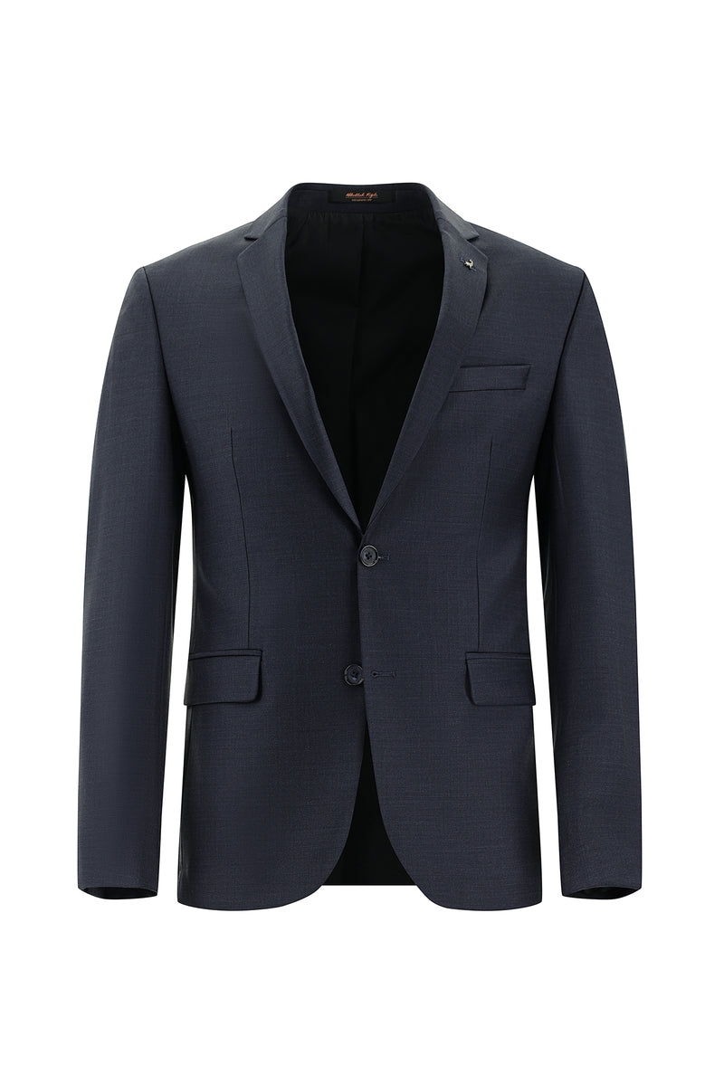 Açık Antrasit Super Slim Fit Ekstra Dar Kesim Yünlü Klasik Takım Elbise