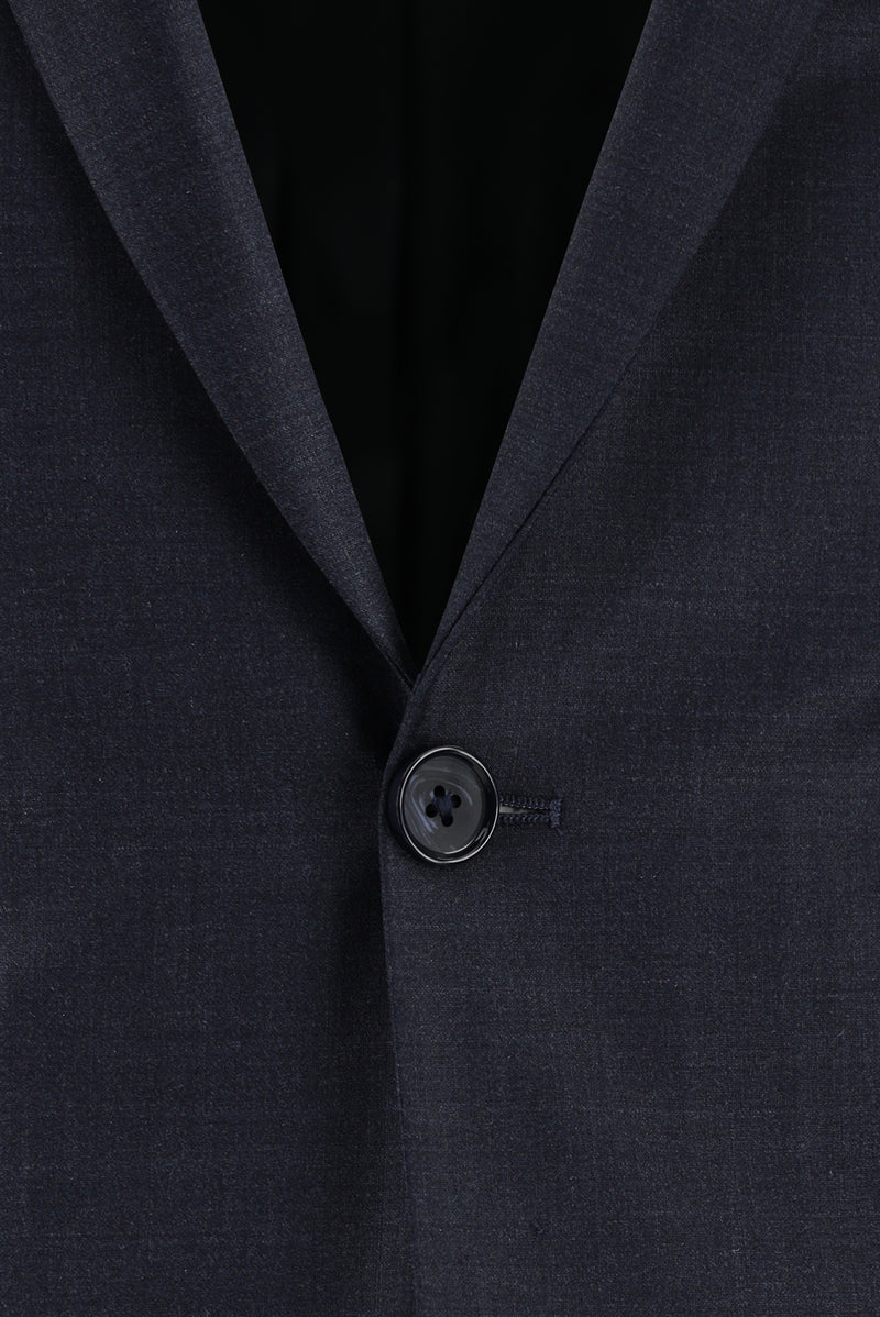 Açık Antrasit Super Slim Fit Ekstra Dar Kesim Yünlü Klasik Takım Elbise