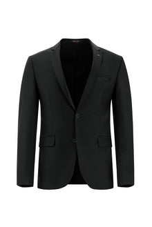 Koyu Antrasit Super Slim Fit Ekstra Dar Kesim Yünlü Klasik Takım Elbise