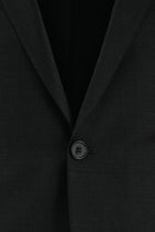 Koyu Antrasit Super Slim Fit Ekstra Dar Kesim Yünlü Klasik Takım Elbise