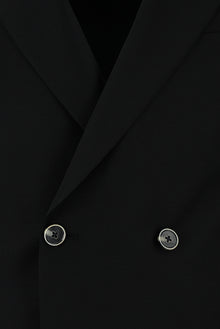 Siyah 7 Drop Slim Fit Dar Kesim Yünlü Kruvaze Tak?m Elbise-Abdullah Ki??l?