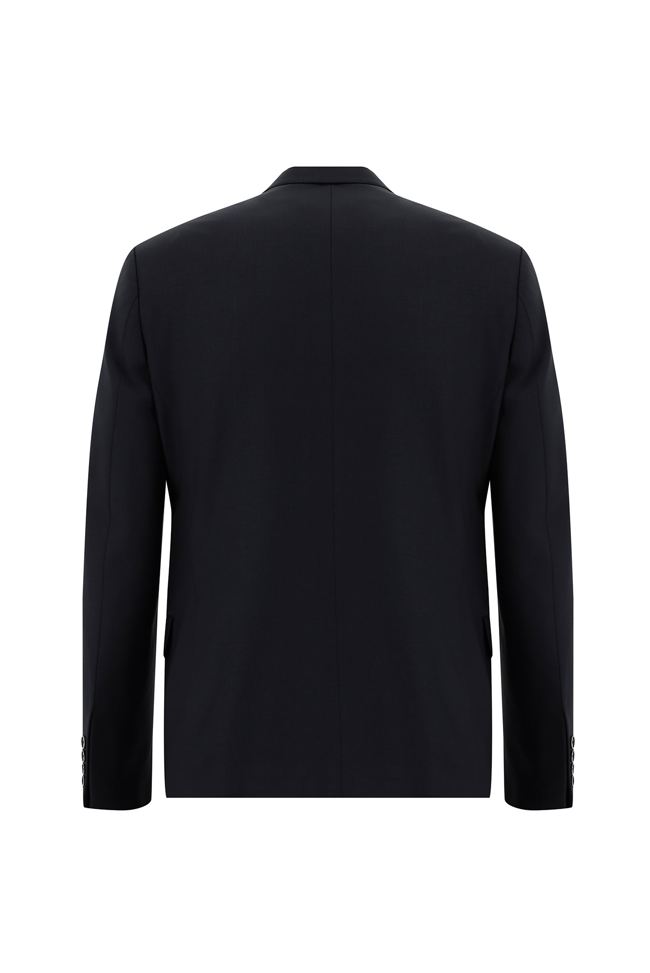 Siyah Lacivert 7 Drop Slim Fit Dar Kesim Yünlü Kruvaze Tak?m Elbise-Abdullah Ki??l?