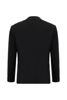 Siyah 4 Drop Relaxed Fit Rahat Kesim Yünlü Tak?m Elbise-Abdullah Ki??l?
