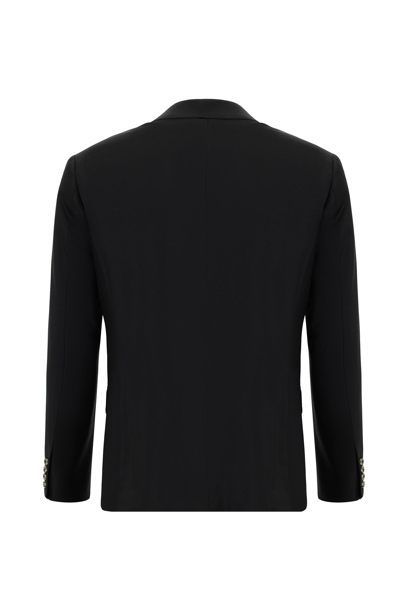 Siyah Relaxed Fit Rahat Kesim Yünlü Klasik Takım Elbise