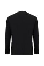 Siyah Relaxed Fit Rahat Kesim Yünlü Klasik Takım Elbise