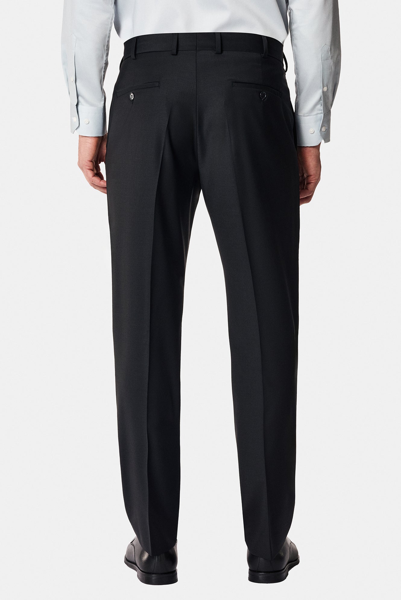 Siyah 7 Drop Slim Fit Dar Kesim Yünlü Takım Elbise