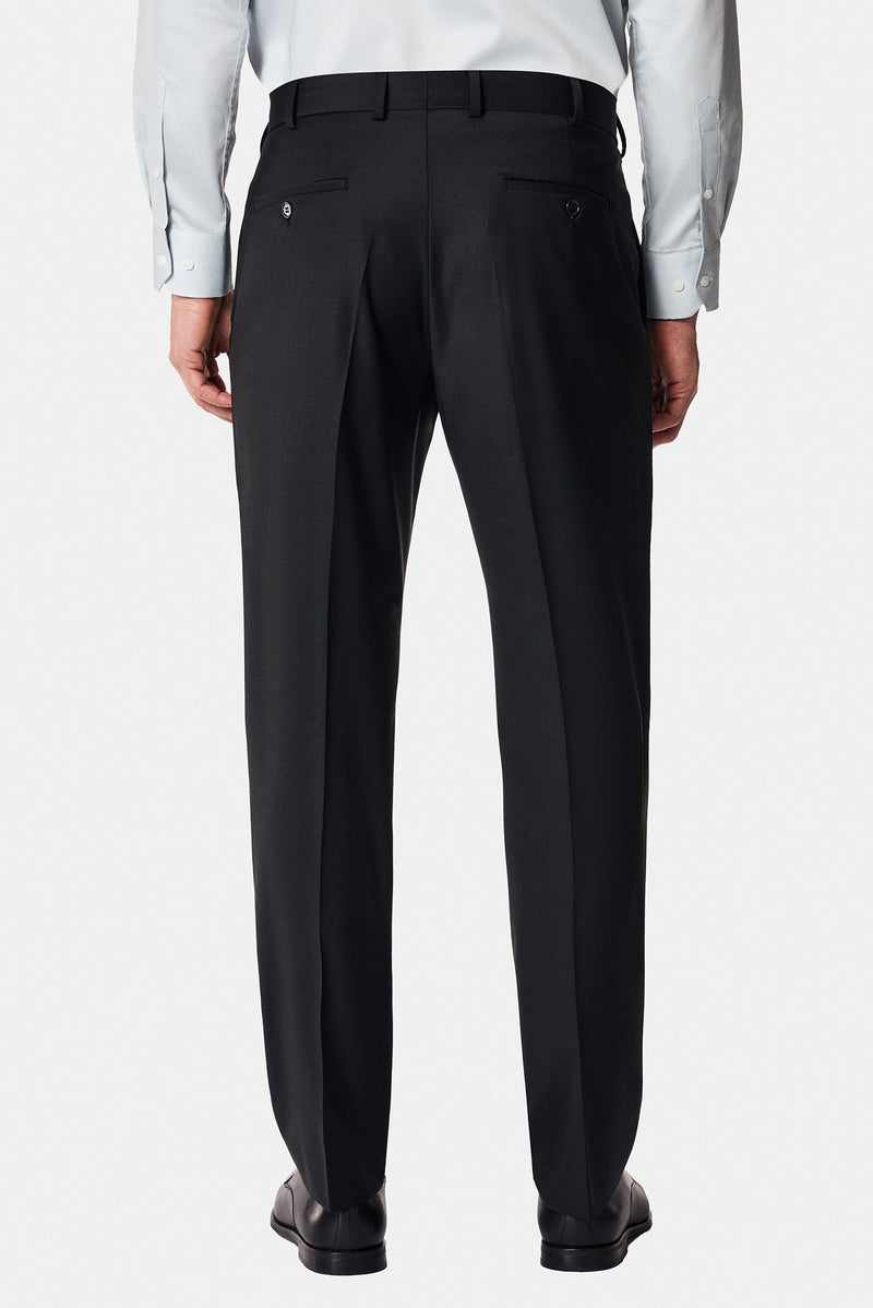 Siyah 7 Drop Slim Fit Dar Kesim Yünlü Takım Elbise