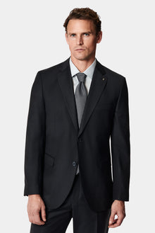 Siyah 7 Drop Slim Fit Dar Kesim Yünlü Tak?m Elbise-Abdullah Ki??l?