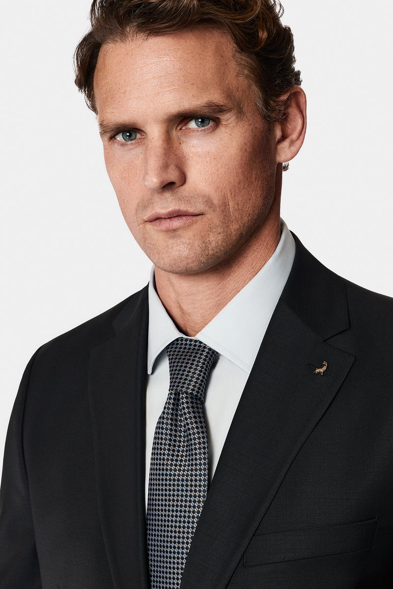 Siyah 6 Drop Regular Fit Standart Kesim Yünlü Tak?m Elbise-Abdullah Ki??l?