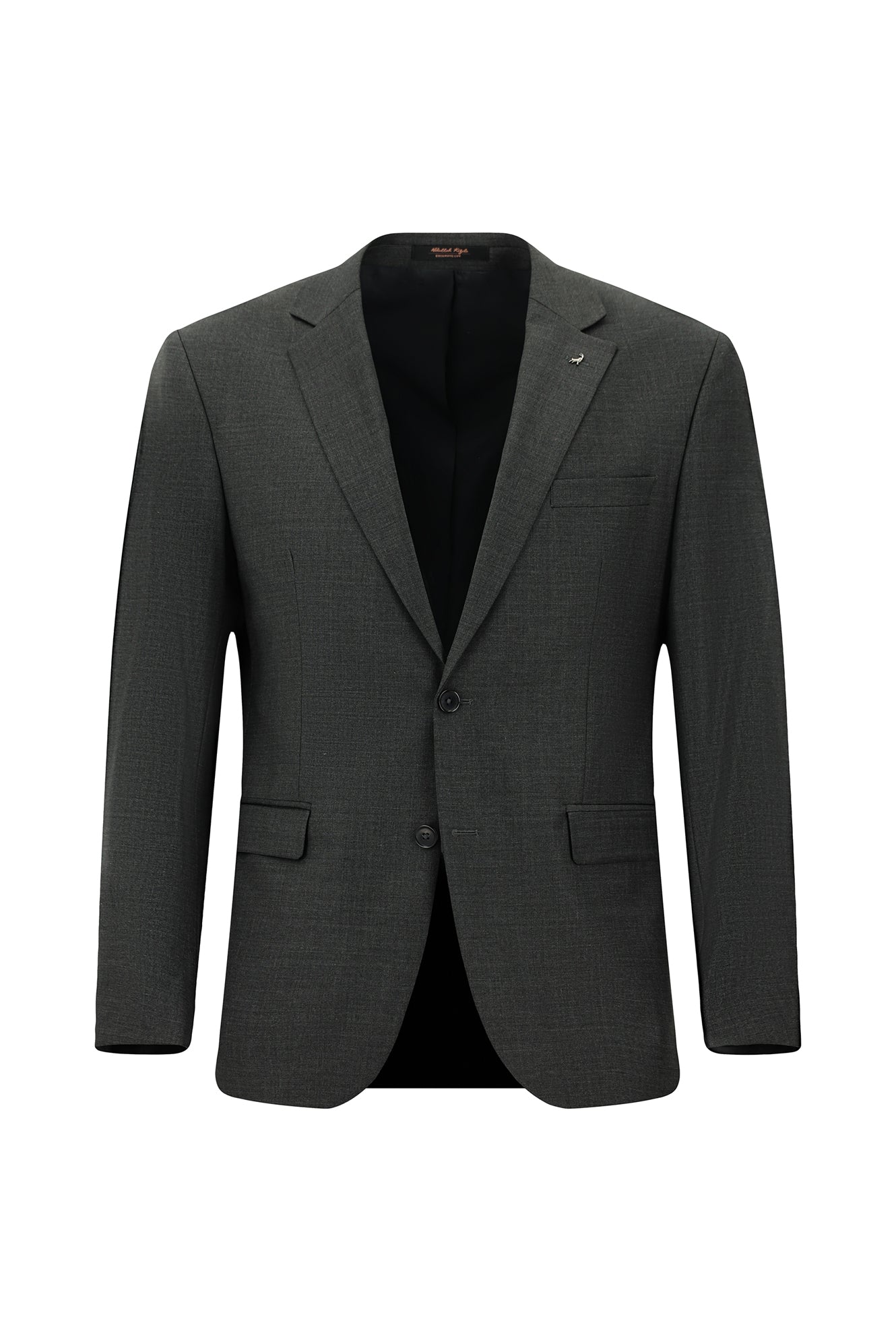 Koyu Füme Regular Fit Yünlü Klasik Takım Elbise