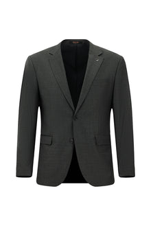 Koyu Füme Regular Fit Yünlü Klasik Takım Elbise