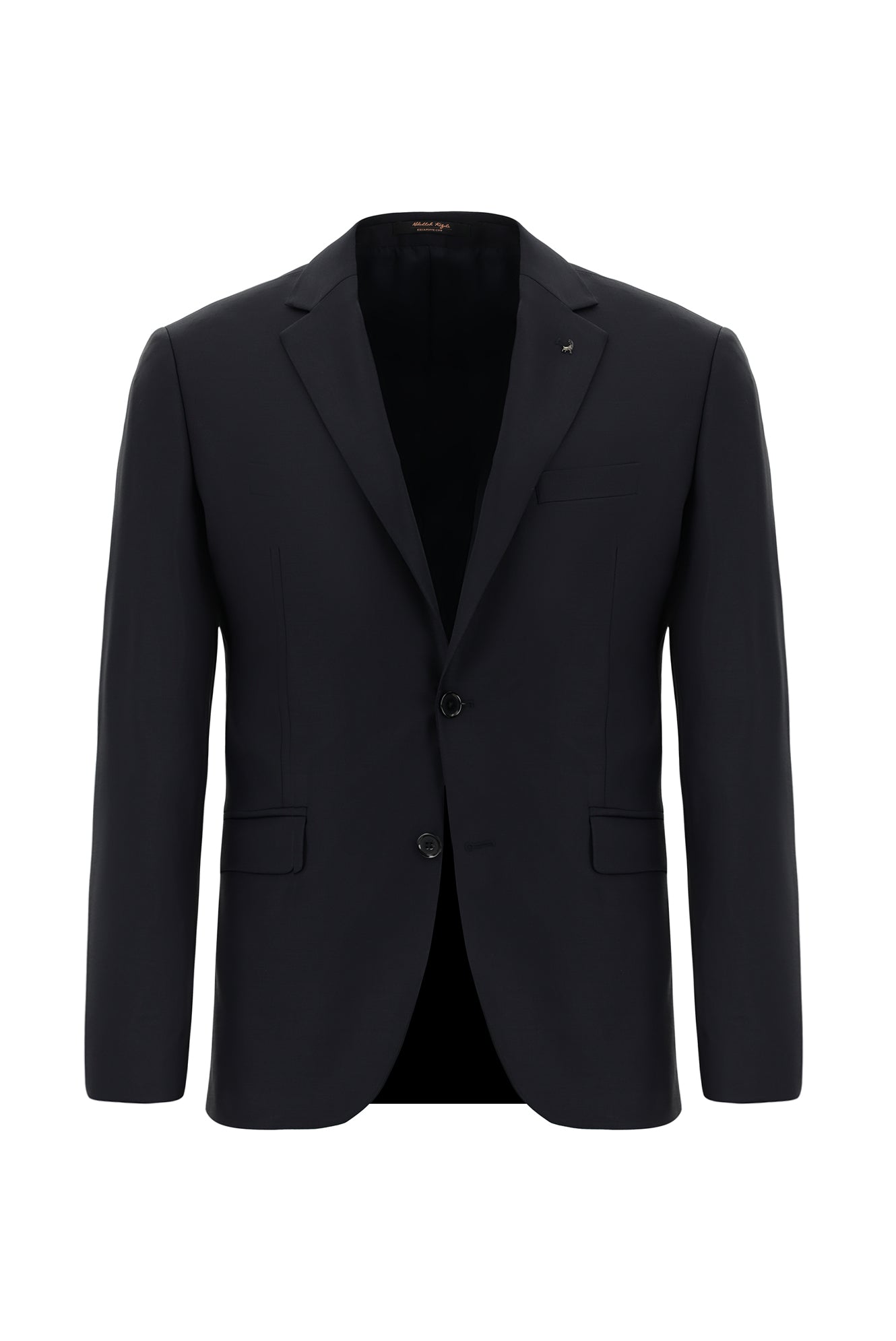 Siyah Lacivert Relaxed Fit Rahat Kesim Yünlü Klasik Takım Elbise