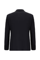 Siyah Lacivert Relaxed Fit Rahat Kesim Yünlü Klasik Takım Elbise