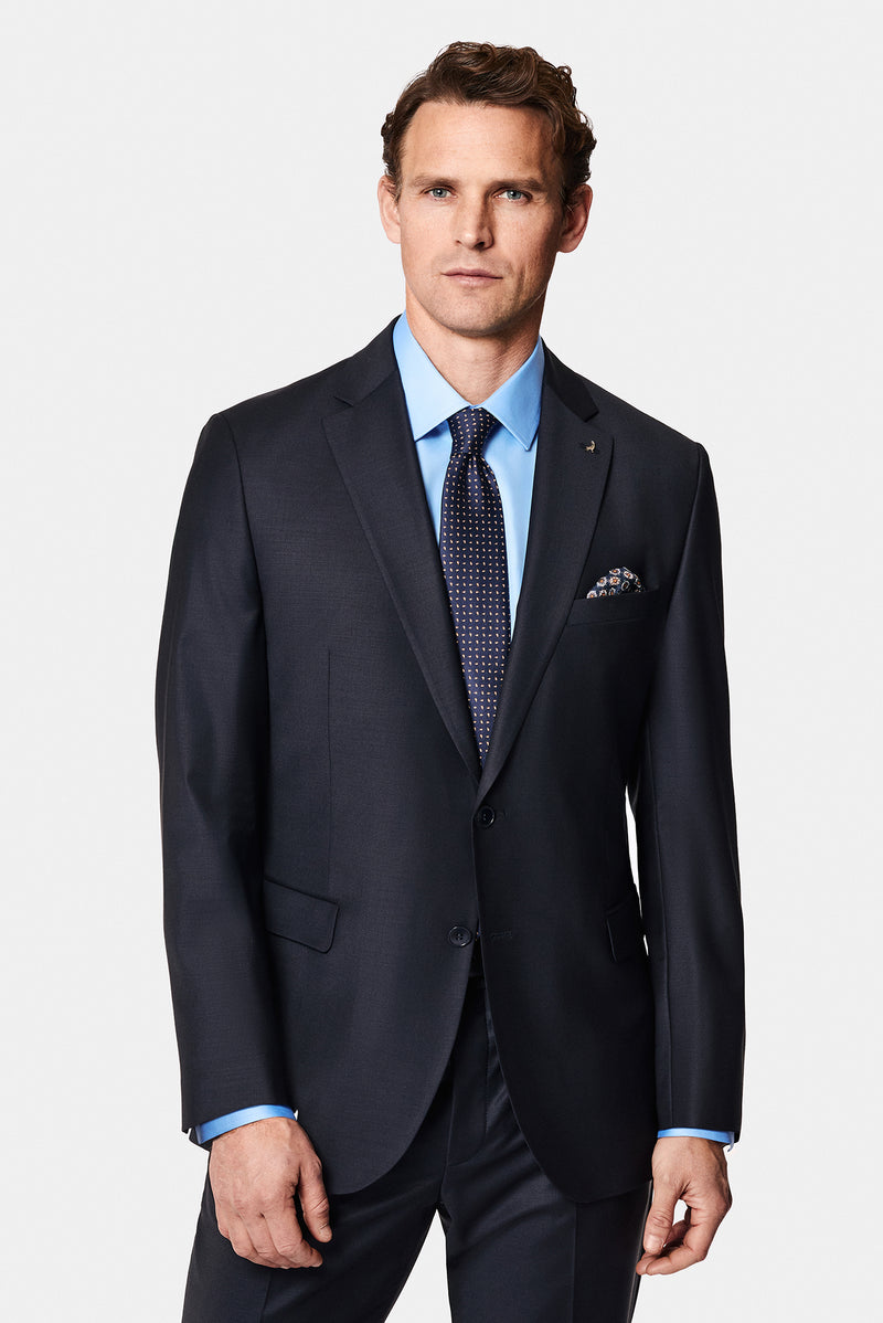 Siyah Lacivert 4 Drop Relaxed Fit Rahat Kesim Yünlü Tak?m Elbise-Abdullah Ki??l?