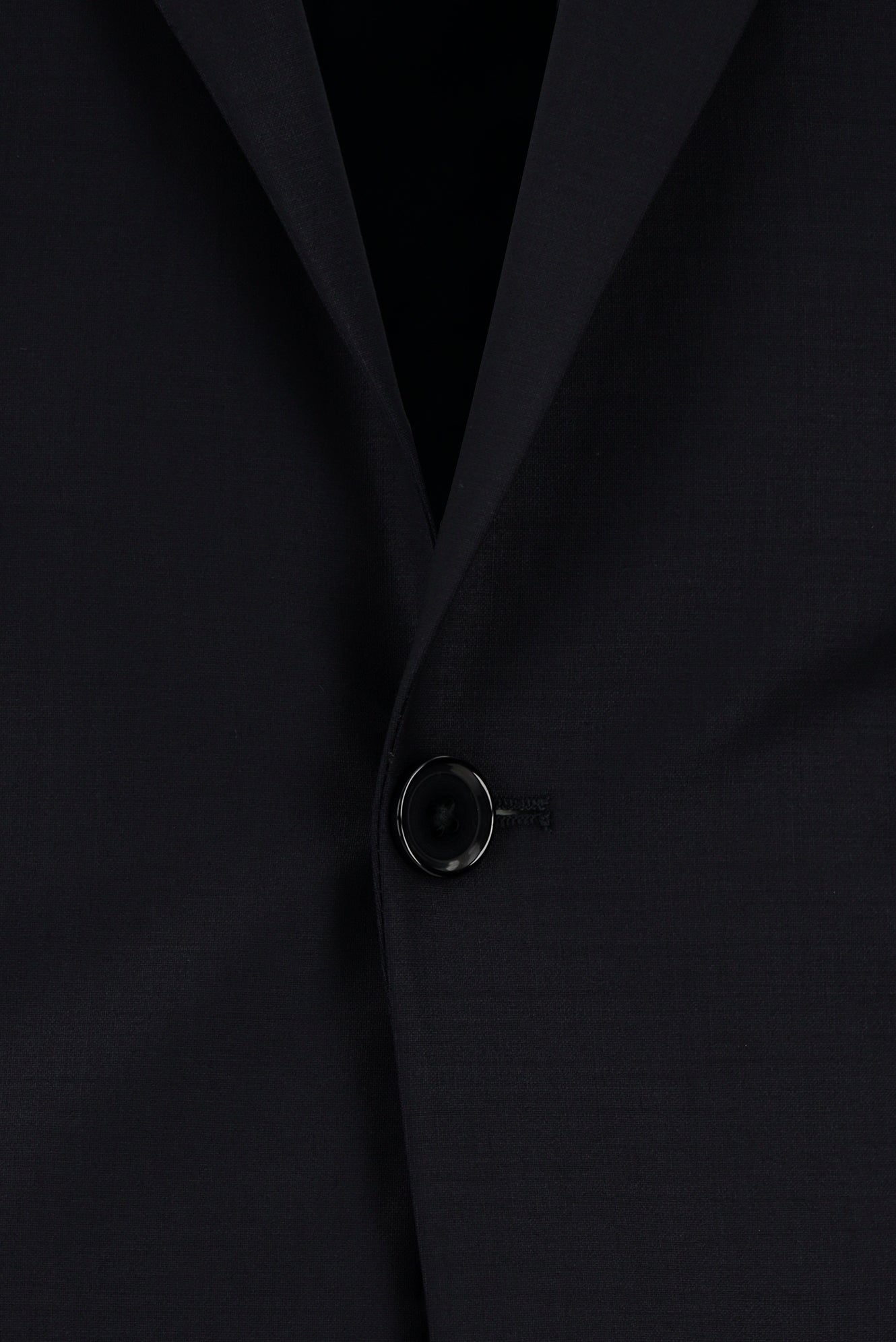 Siyah Lacivert Slim Fit Dar Kesim Yünlü Klasik Takım Elbise