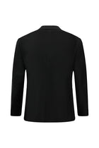 Koyu Antrasit Slim Fit Dar Kesim Yünlü Klasik Takım Elbise