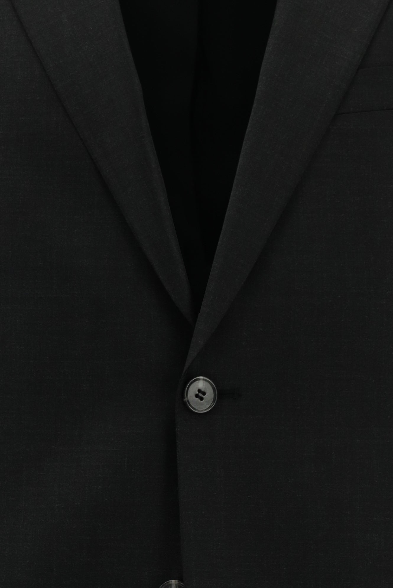 Koyu Antrasit Slim Fit Dar Kesim Yünlü Klasik Takım Elbise