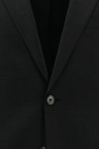 Koyu Antrasit Slim Fit Dar Kesim Yünlü Klasik Takım Elbise