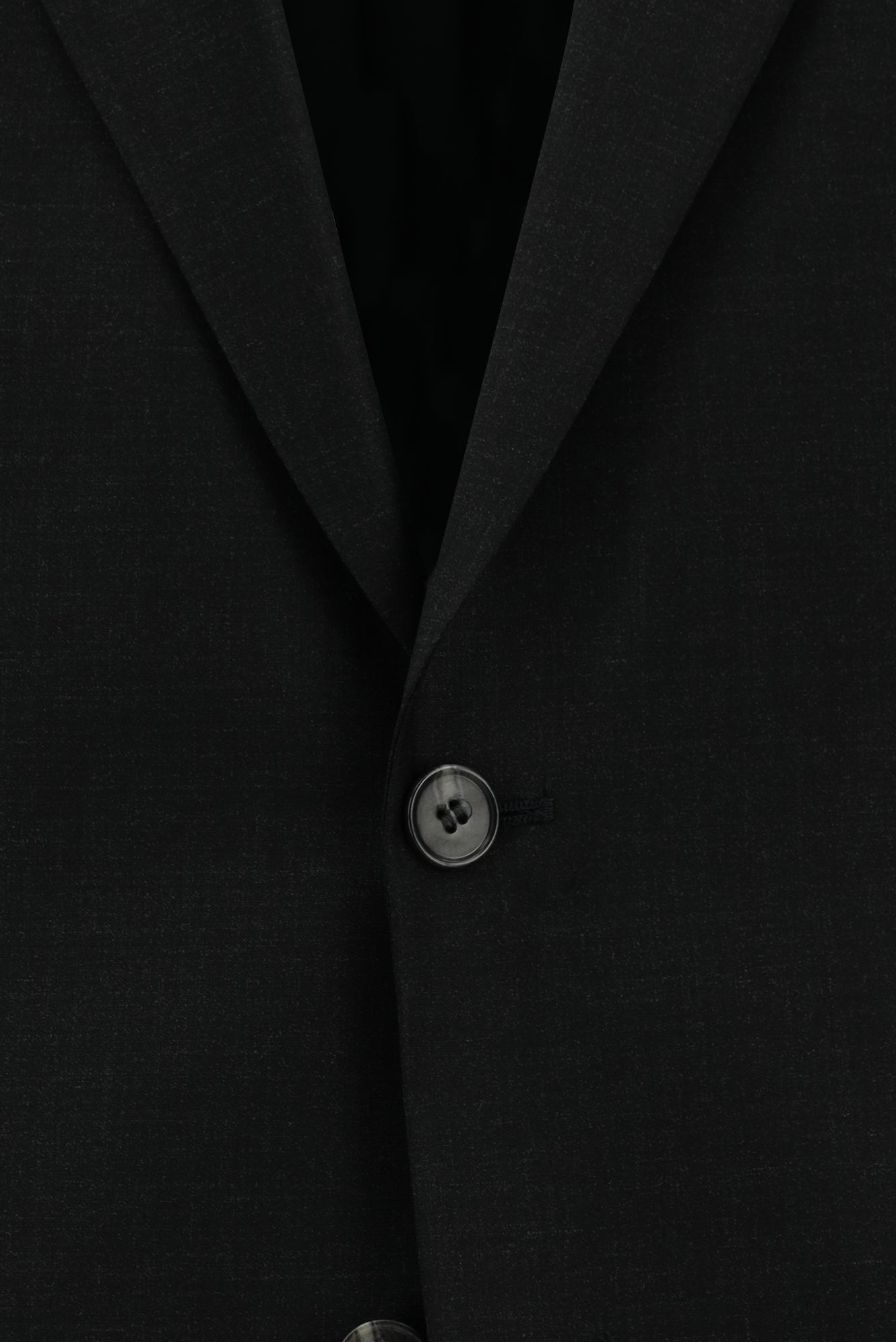 Koyu Antrasit Slim Fit Dar Kesim Yünlü Klasik Takım Elbise