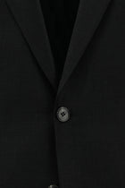 Koyu Antrasit Slim Fit Dar Kesim Yünlü Klasik Takım Elbise