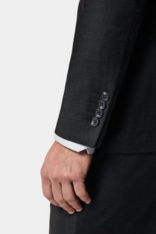Koyu Antrasit 7 Drop Slim Fit Dar Kesim Yünlü Tak?m Elbise-Abdullah Ki??l?
