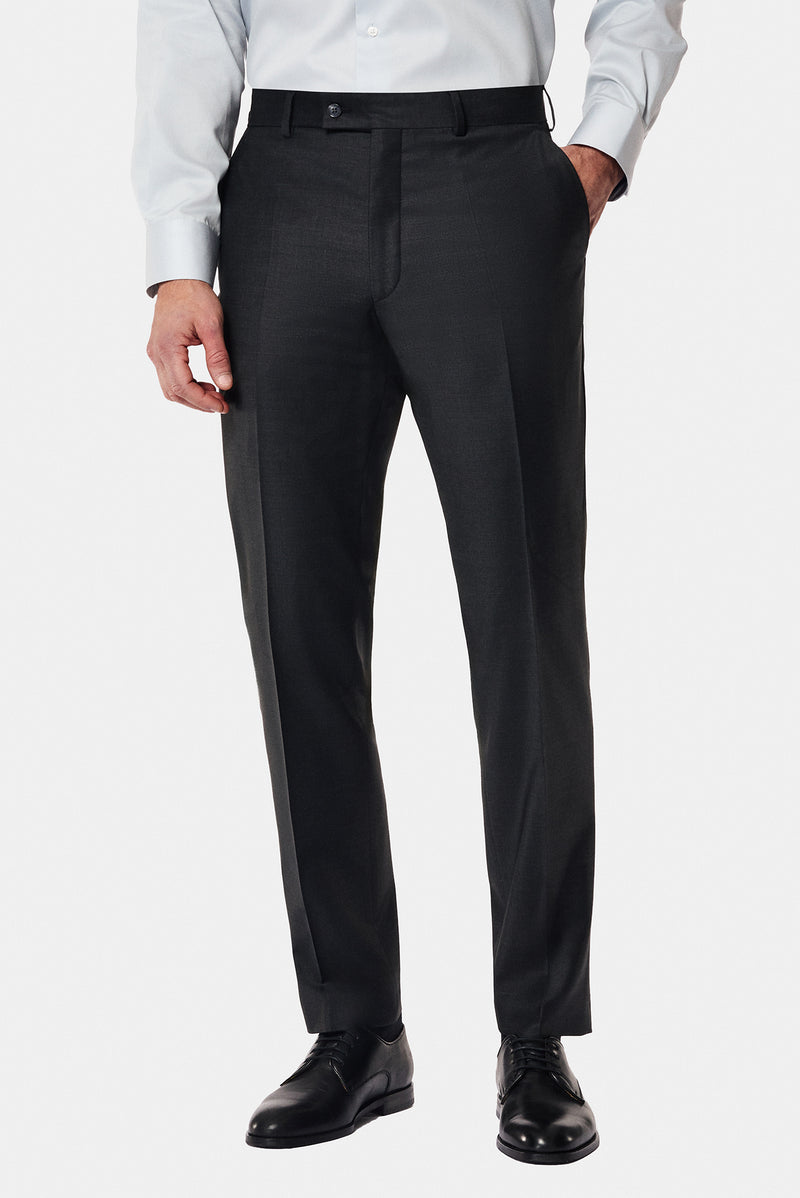 Koyu Antrasit 4 Drop Relaxed Fit Rahat Kesim Yünlü Takım Elbise