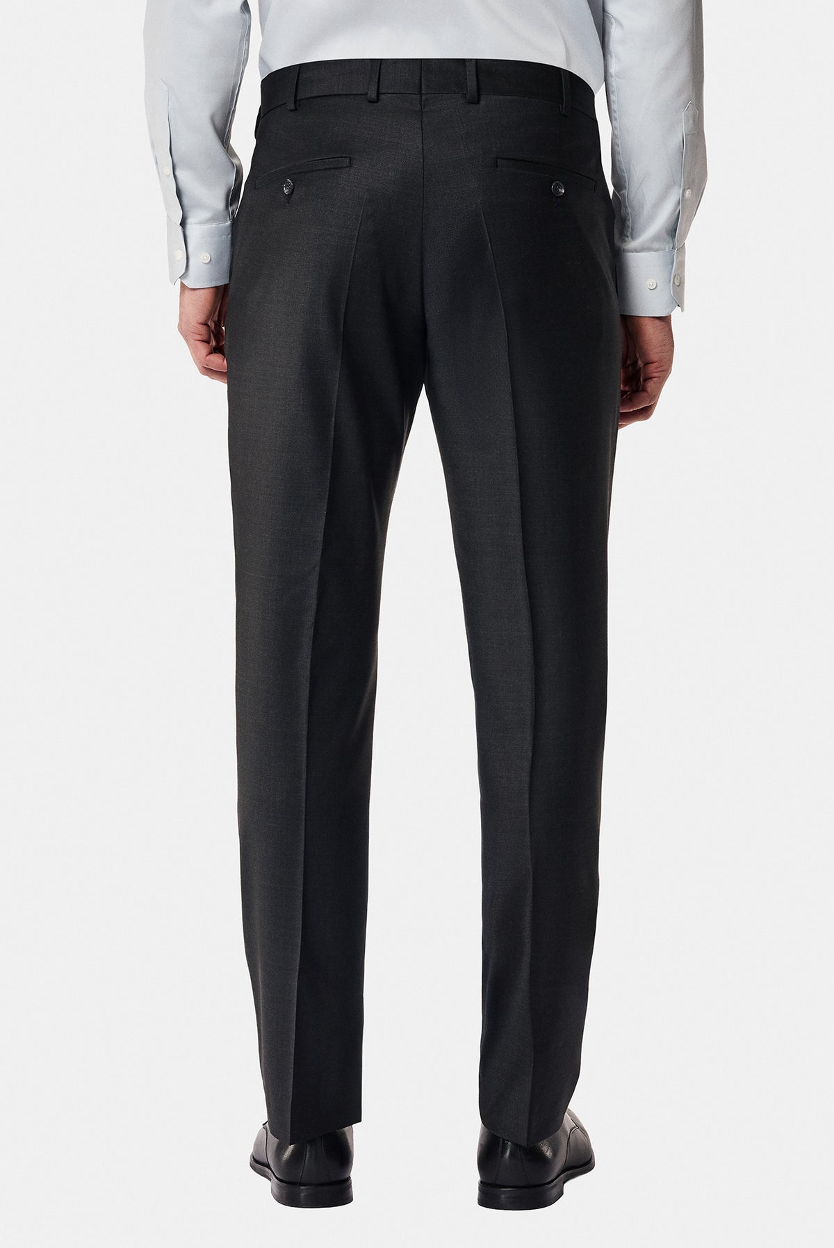 Koyu Antrasit 7 Drop Slim Fit Dar Kesim Yünlü Takım Elbise