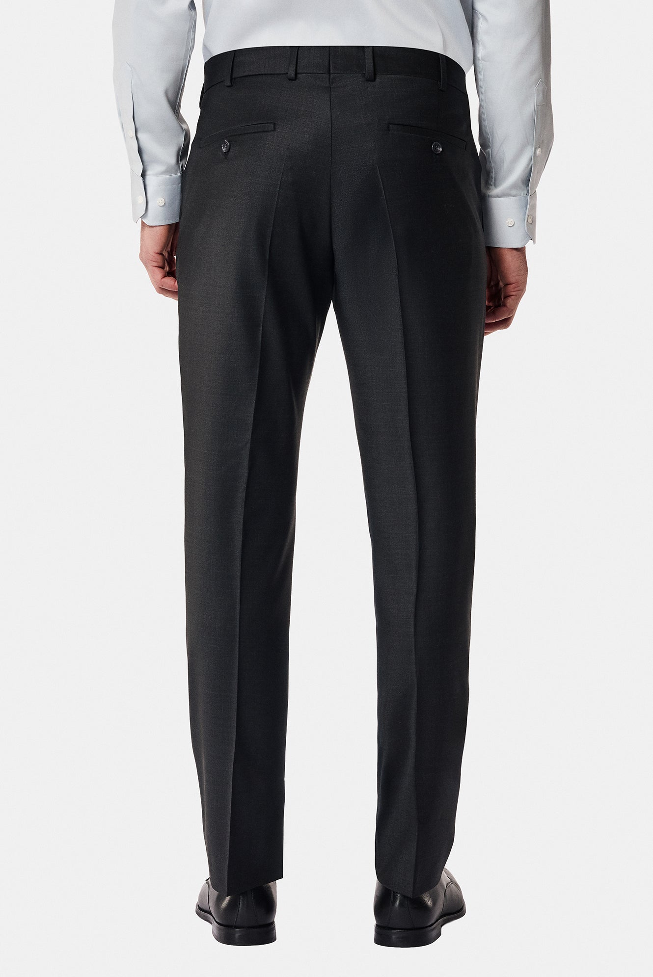 Koyu Antrasit 7 Drop Slim Fit Dar Kesim Yünlü Tak?m Elbise-Abdullah Ki??l?