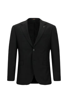 Siyah 6 Drop Regular Fit Standart Kesim Yünlü Tak?m Elbise-Abdullah Ki??l?