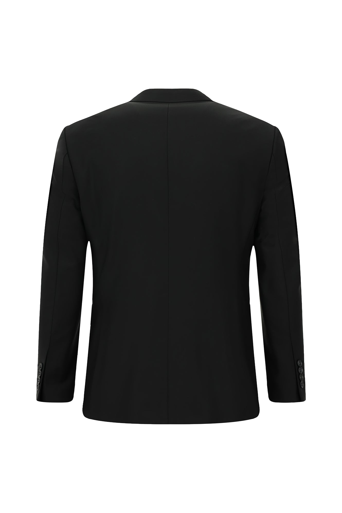 Siyah Super Slim Fit Ekstra Dar Kesim Yünlü Klasik Takım Elbise