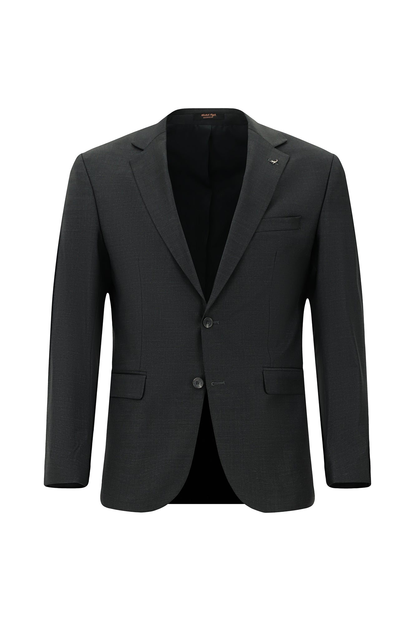 Koyu Füme 8 Drop Long Slim Fit Uzun Dar Kesim Yünlü Tak?m Elbise-Abdullah Ki??l?