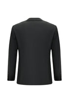Koyu Füme 8 Drop Long Slim Fit Uzun Dar Kesim Yünlü Tak?m Elbise-Abdullah Ki??l?