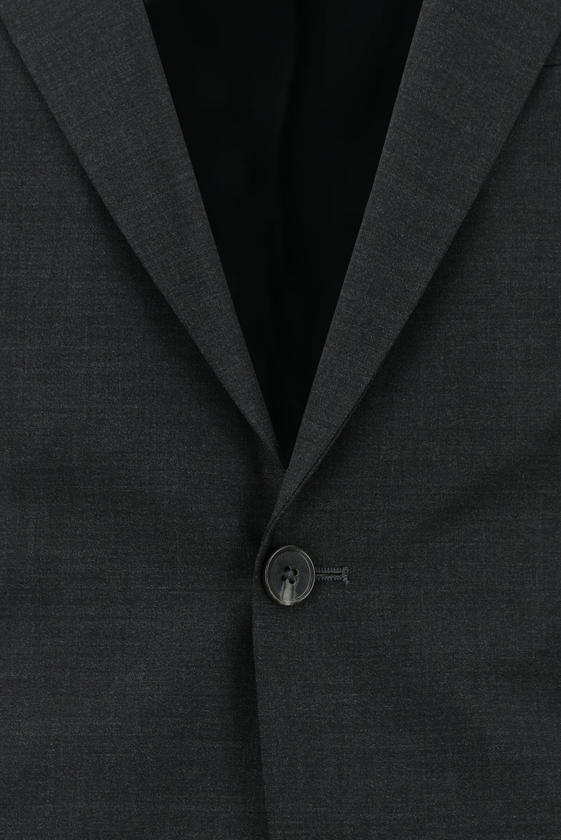 Koyu Füme Regular Long Fit Uzun Klasik Kesim Yünlü Klasik Takım Elbise