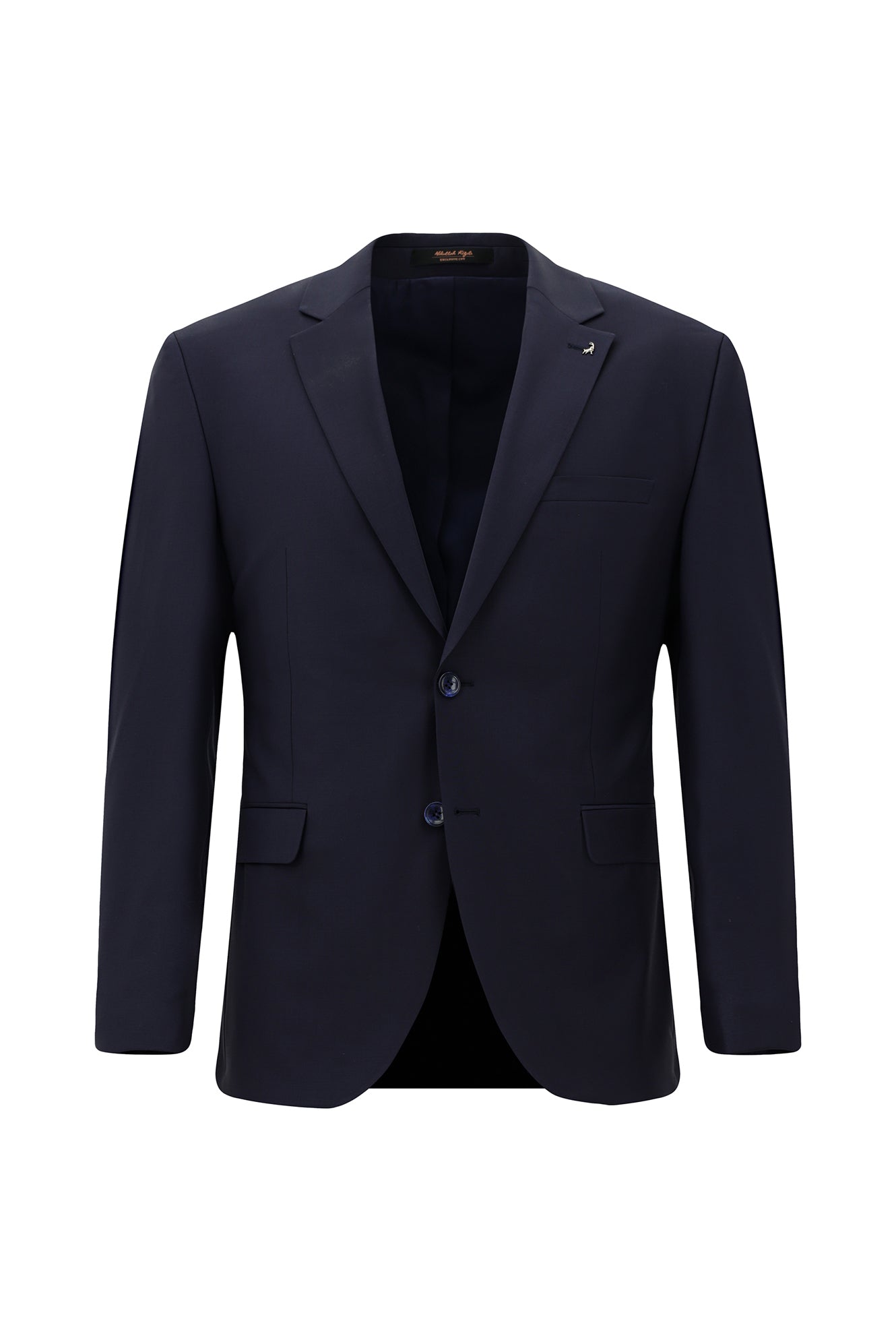 Açık Lacivert Slim Fit Dar Kesim Yünlü Klasik Takım Elbise
