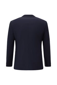 Açık Lacivert Slim Fit Dar Kesim Yünlü Klasik Takım Elbise