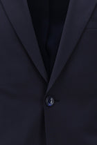 Açık Lacivert Slim Fit Dar Kesim Yünlü Klasik Takım Elbise