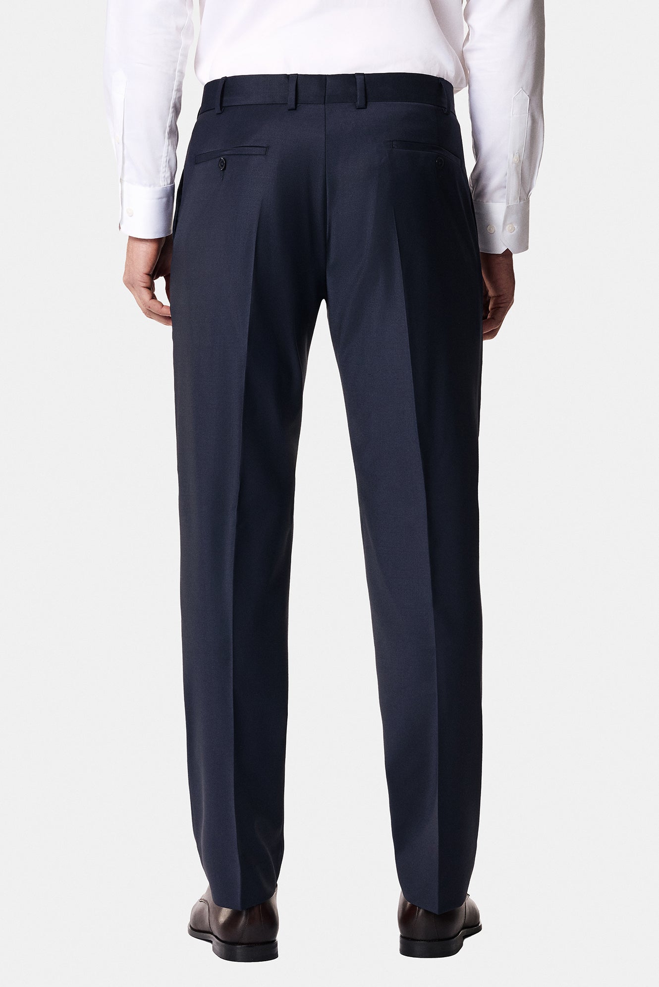 Koyu Lacivert 7 Drop Slim Fit Dar Kesim Yünlü Takım Elbise