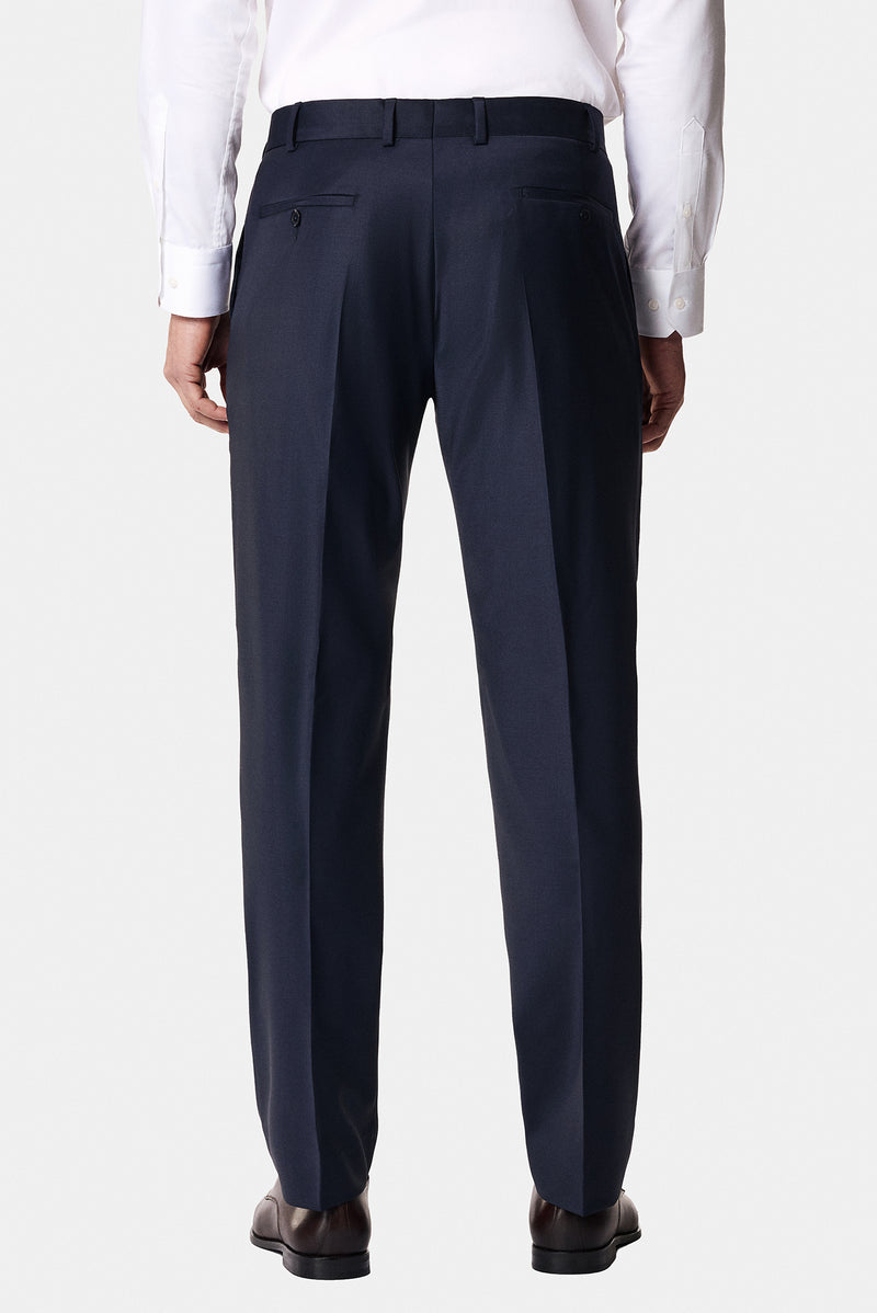 Koyu Lacivert 4 Drop Relaxed Fit Rahat Kesim Yünlü Tak?m Elbise-Abdullah Ki??l?