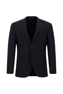 Siyah Lacivert 6 Drop Regular Fit Standart Kesim Yünlü Tak?m Elbise-Abdullah Ki??l?