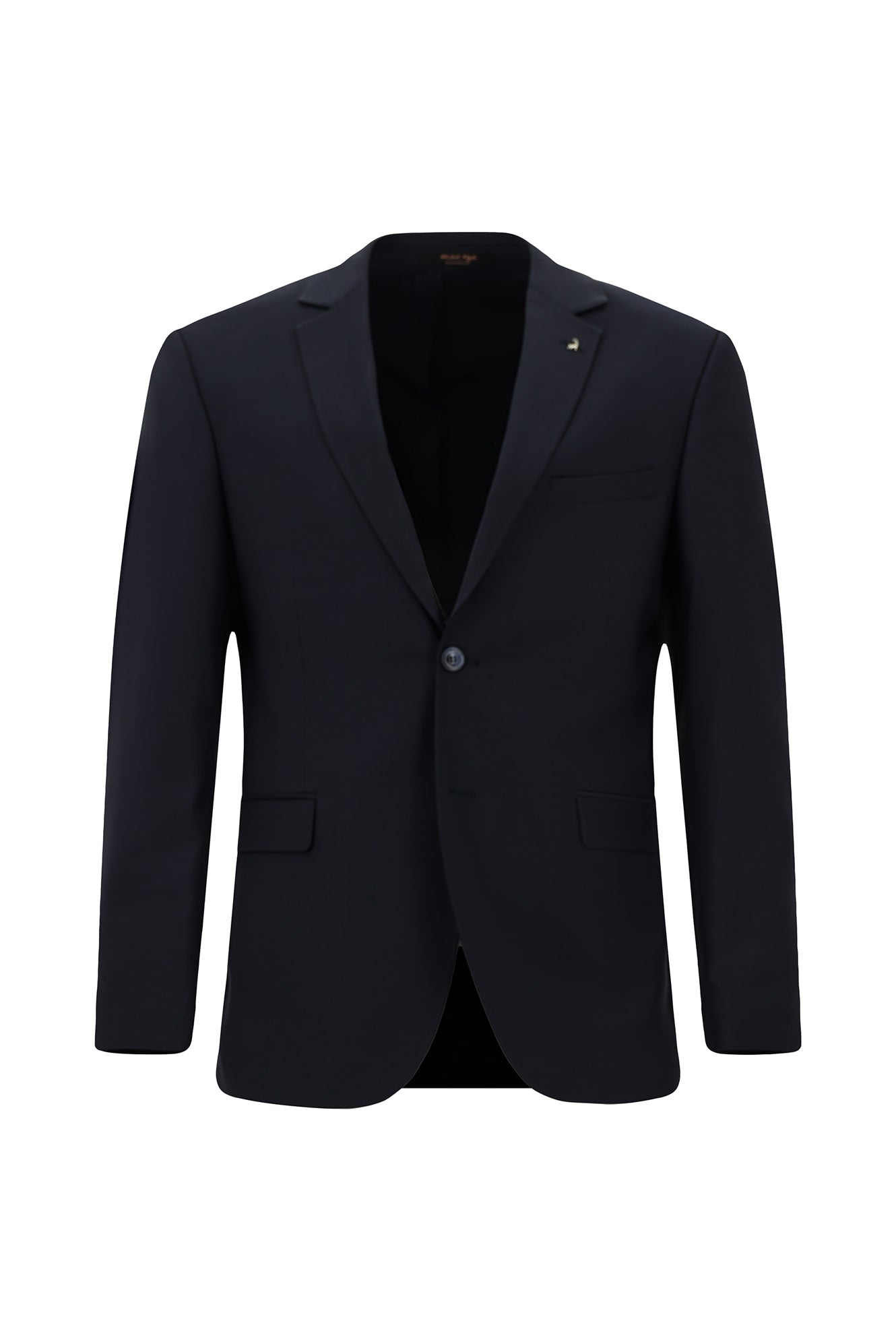 Siyah Lacivert 8 Drop Long Slim Fit Uzun Dar Kesim Yünlü Tak?m Elbise-Abdullah Ki??l?