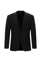 Siyah Regular Fit Mono Yaka Yünlü Klasik Tak?m Elbise-Abdullah Ki??l?