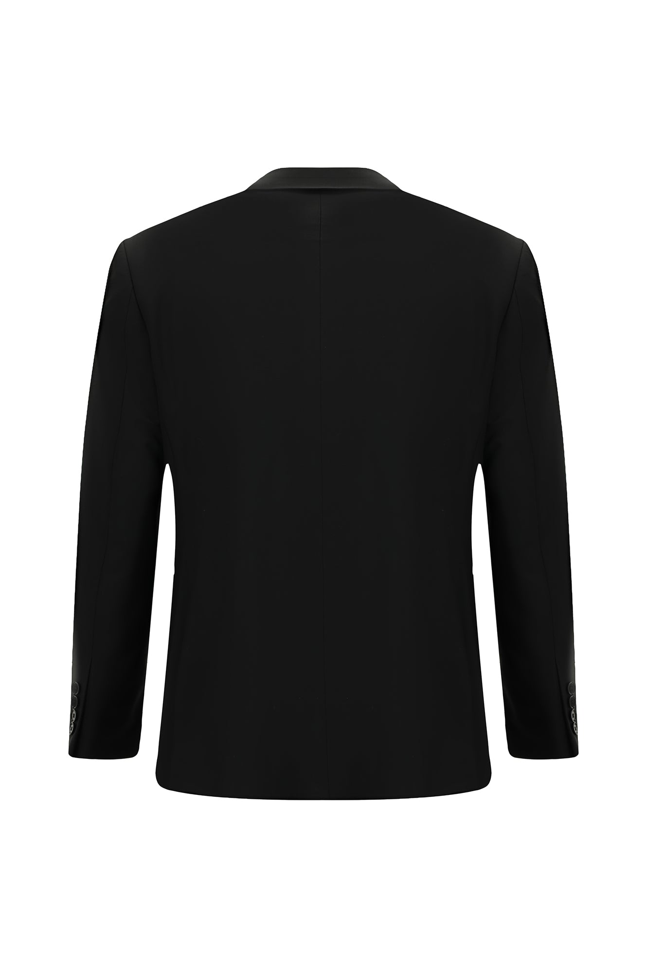 Siyah Regular Fit Mono Yaka Yünlü Klasik Tak?m Elbise-Abdullah Ki??l?