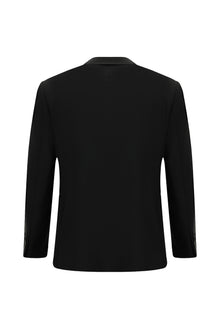 Siyah Regular Fit Mono Yaka Yünlü Klasik Tak?m Elbise-Abdullah Ki??l?