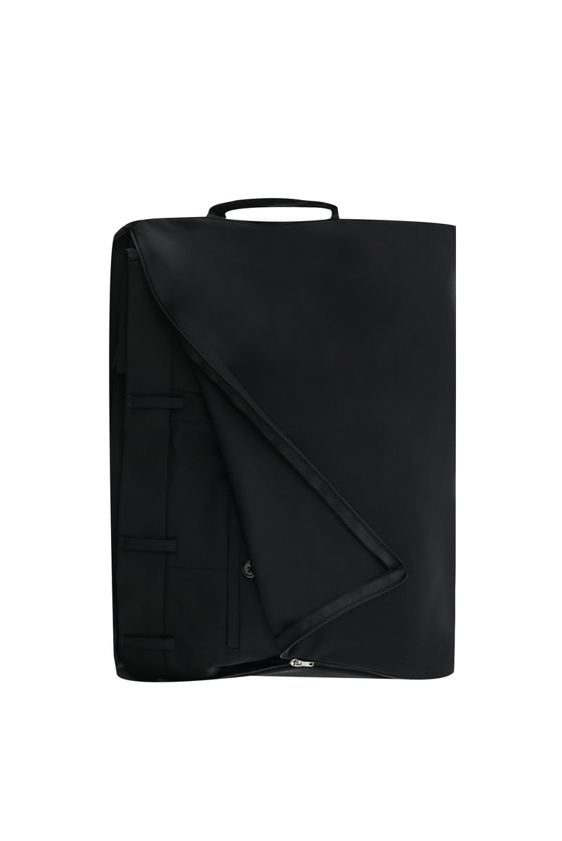 Siyah Çantalı Flex Suit Yünlü Klasik Takım Elbise