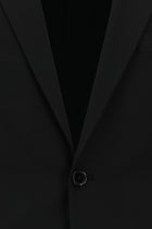 Siyah Regular Fit Mono Yaka Yünlü Klasik Tak?m Elbise-Abdullah Ki??l?