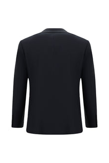 Koyu Lacivert Regular Fit Mono Yaka Yünlü Klasik Tak?m Elbise-Abdullah Ki??l?