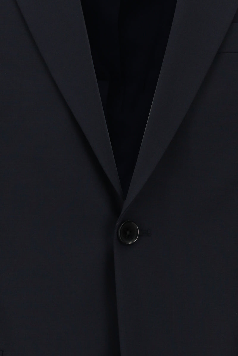 Koyu Lacivert Çantalı Flex Suit Yünlü Klasik Takım Elbise