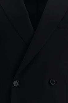Koyu Lacivert 7 Drop Slim Fit Dar Kesim Kruvaze Yünlü Tak?m Elbise-Abdullah Ki??l?